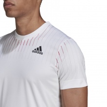 adidas Tennis-Tshirt Melbourne Freelift Printed 2022 weiss Herren